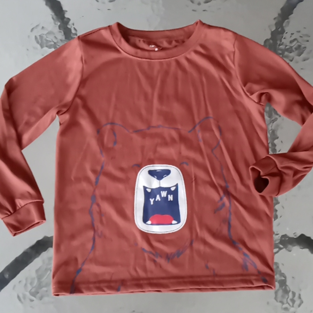 Carter's Brown Bear Print Long Sleeves Shirt